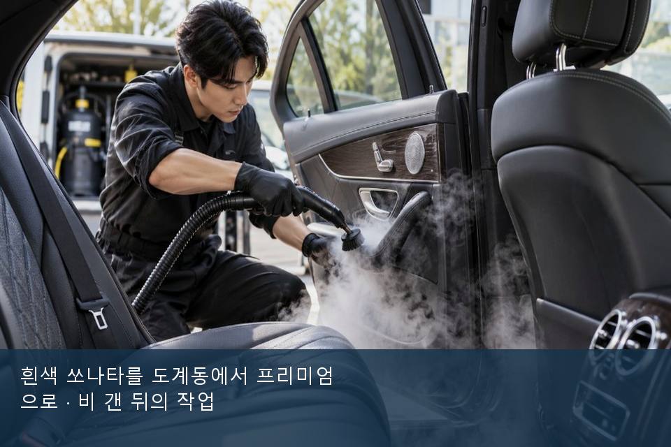 흰색 쏘나타를 도계동에서 프리미엄으로 · 비 갠 뒤의 작업
