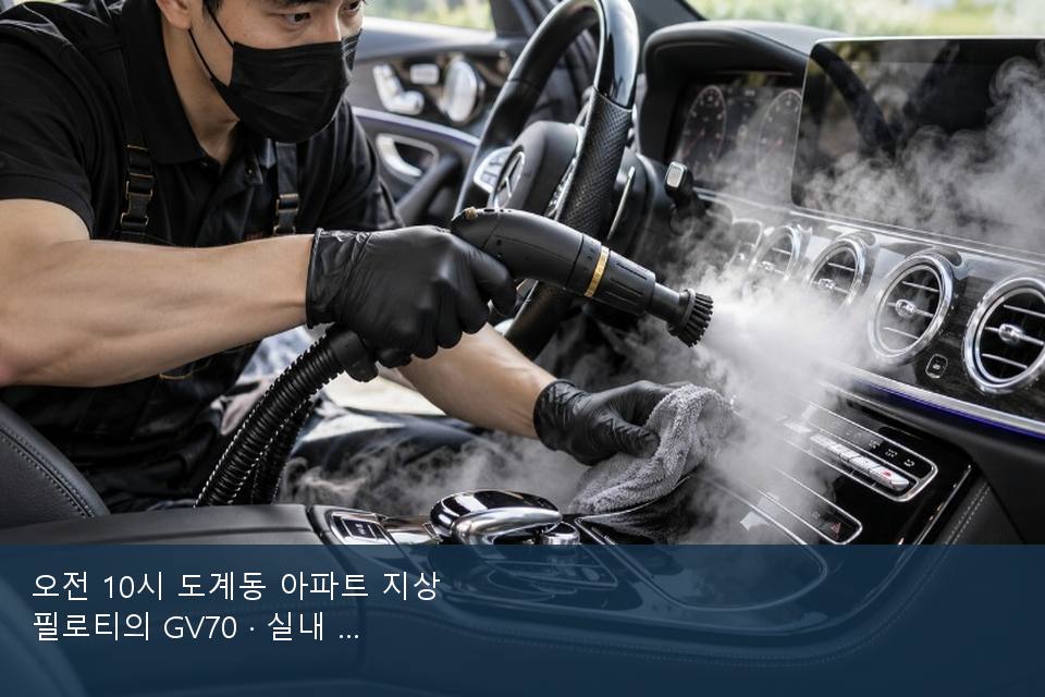 오전 10시 도계동 아파트 지상 필로티의 GV70 · 실내 냄새를 연 기록